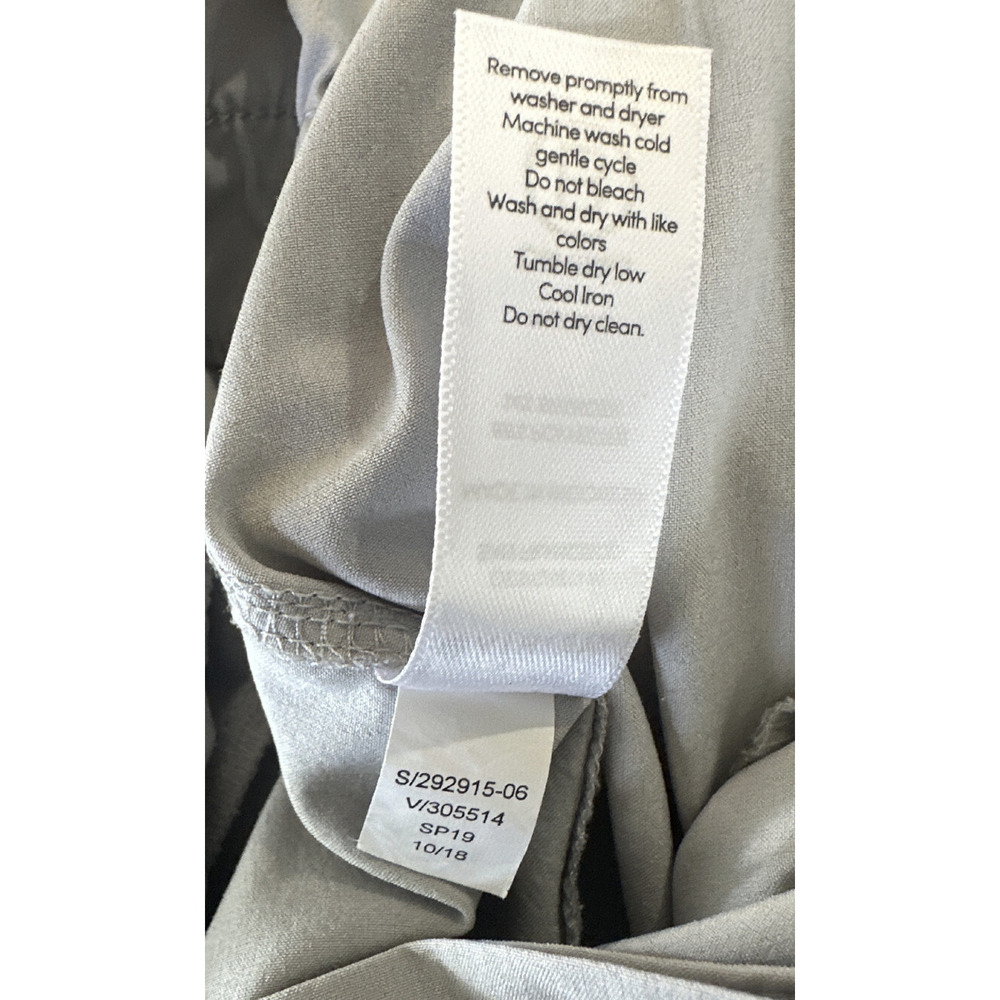Athleta Skyline Pants Light Gray Tie Waist Athleisure Travel Lifestyle Size 12 - Picture 7 of 11